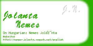 jolanta nemes business card